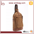 Saco de peito de lona de saco Crossing Bag ao ar livre Europeu Sling Bag de homens